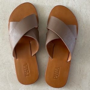Light Brown Leather Strap Sandals Size 5